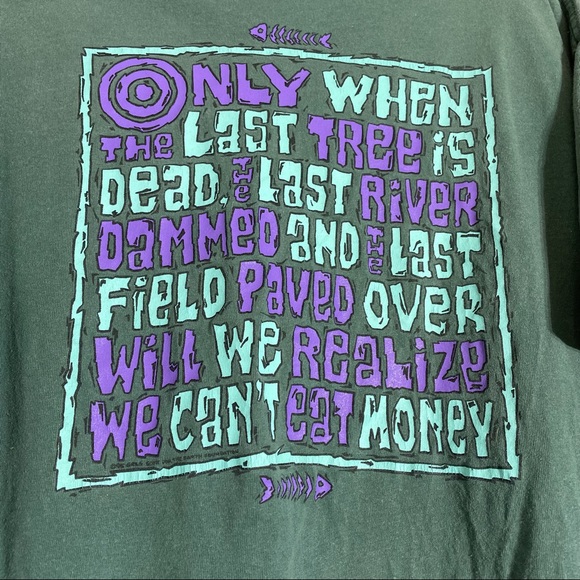 Vintage Other - Vintage 90s Single Stitch Can’t Eat Money Tshirt